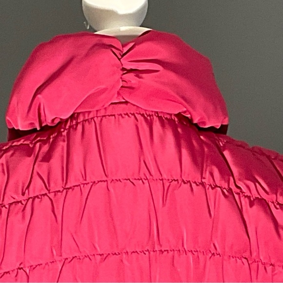 Tribal Barbie Core Sm Pink Puffer Vest, Snap Closure, Ruffled Trim Neck, Front - Picture 7 of 16